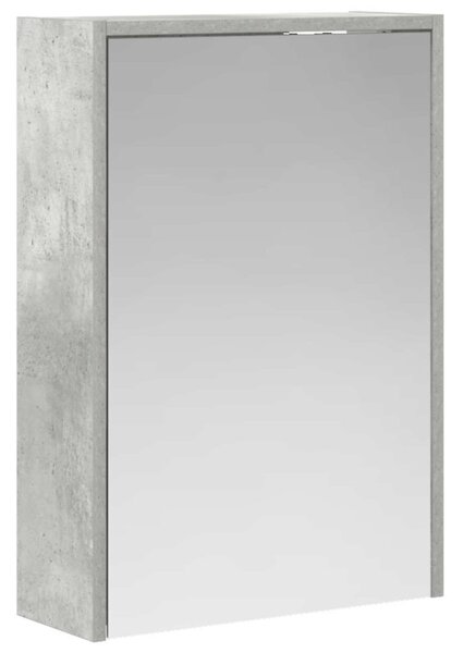 Szafka z lustrem do łazienki betonowy szary 43 x 16 x 62.5 cm