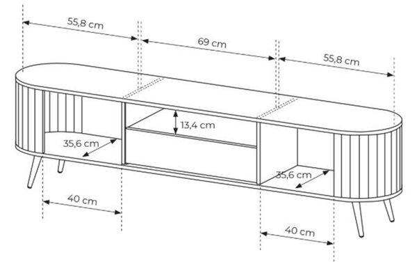 Szafka RTV Luvio 196 cm z szufladą - dąb cremona