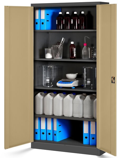 Szafa biurowa Eco Design Jan H 90x40x195 cm antracyt/orzech