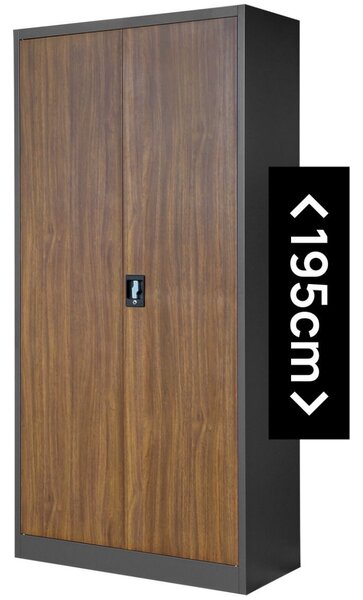 Szafa biurowa Eco Design Jan H 90x40x195 cm antracyt/orzech