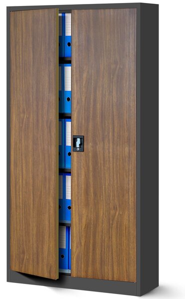 Szafa biurowa Eco Design Jan H 90x40x195 cm antracyt/orzech