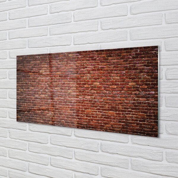 Szklany Panel Postarzany Mur Ceglany