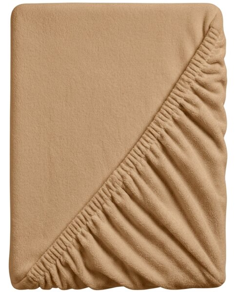 Prześcieradło z mikropluszu SOFT 90x200 cm beżowe