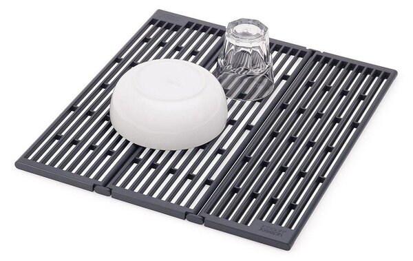 Szary regulowany plastikowy ociekacz na zlew 43x13 cm Platform – Joseph Joseph