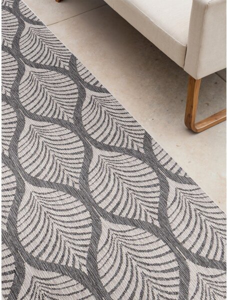 Chodnik odpowiedni na zewnątrz w szaro-śmietankowym kolorze 80x250 cm Duet Liora – NORTHRUGS