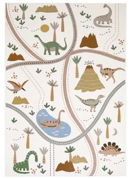 Mata dywanowa do zabawy dla dzieci LITTLE JURASSIC 123x180cm