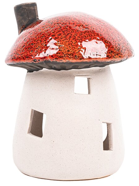 Świecznik na tea light Domek grzybowy, 11 x 13 x 10 cm