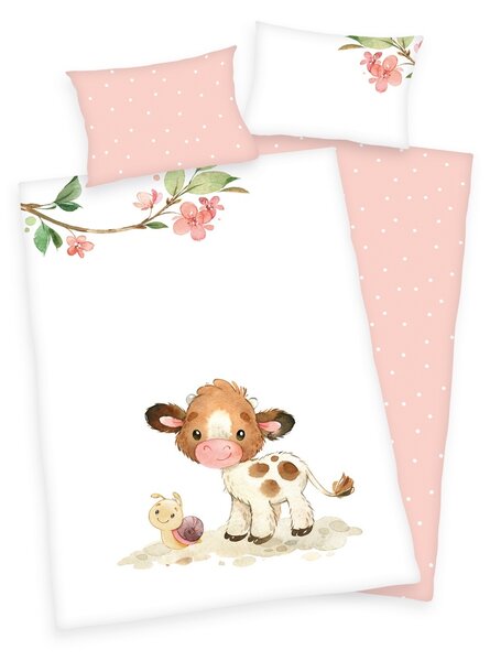 Herding Dziecięca pościel bawełniana do łóżeczka Sweet calf, 40 x 60 cm, 100 x 135 cm