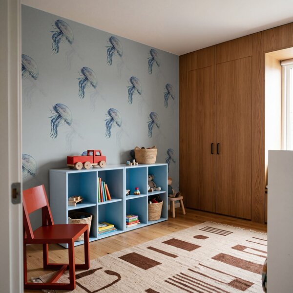 Fototapeta Wzór meduzy, Fototapety akwarelowa na ścianie, Popularne Fototapety, w00608 - Tapeko.pl