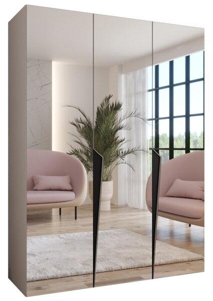 Szafa uchylna otwierana Piano 1 150 wys. 202 cm kaszmir + u. czarny