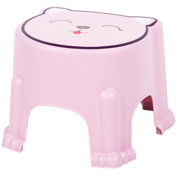 Hatu Plastikowy stołek dla dzieci Kot różowy, 29,6 x 20,5 x 26 cm