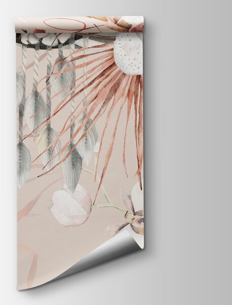 Fototapeta Wzór kwiatowy z ptakami i kwiatami, Fototapety Natura, Popularne Fototapety, w03885v3 - Tapeko.pl