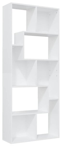 Regał na książki, biały, 67x24x161 cm, materiał drewnopochodny