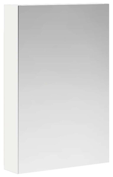 Szafka z lustrem do łazienki z półką biały 40 x 10,5 x 60,5 cm
