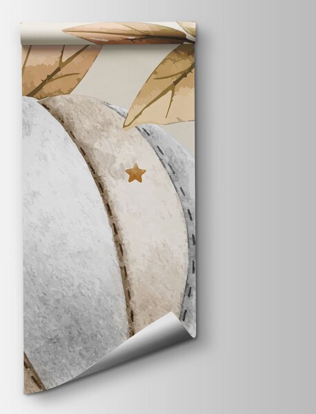 Fototapeta Kompozycja przedstawiająca balony na ogrzane powietrze i drzewa, Fototapety Balony, Popularne Fototapety, w03914 - Tapeko.pl