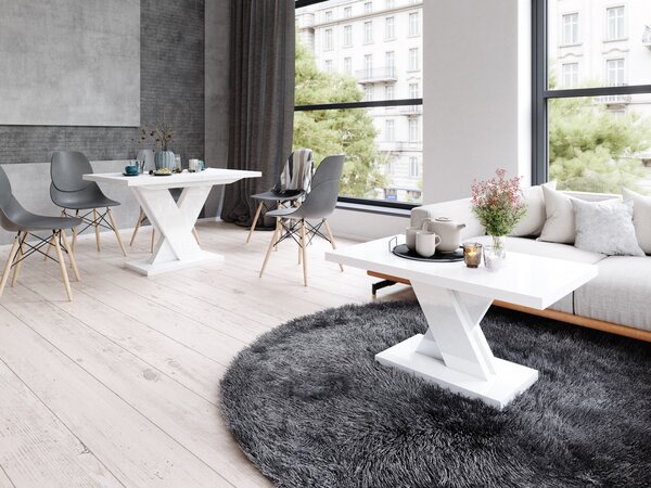 Nowoczesna ława do salonu Dixon 100x60 biały połysk