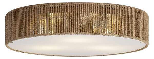 Lampa sufitowa Japandi naturalna z abażurem 46 cm 3-źródła światła - Luz