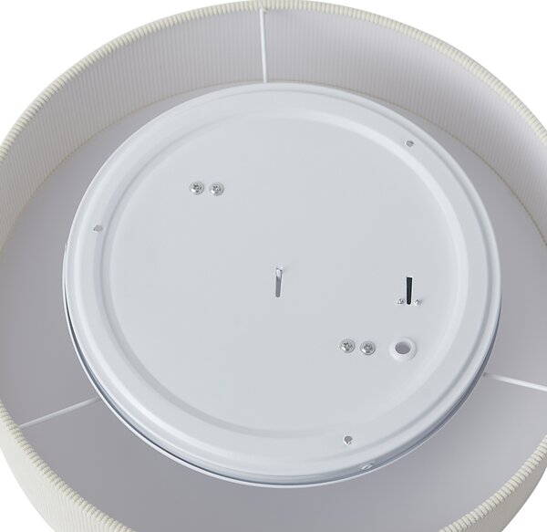 Nowoczesna lampa sufitowa biała z aksamitnym abażurem 38 cm 2-źródła światła - Luz