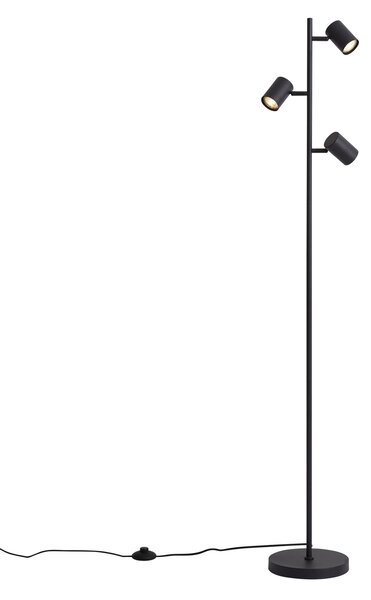 Nowoczesna lampa podłogowa czarna 3-punktowa - Jeana