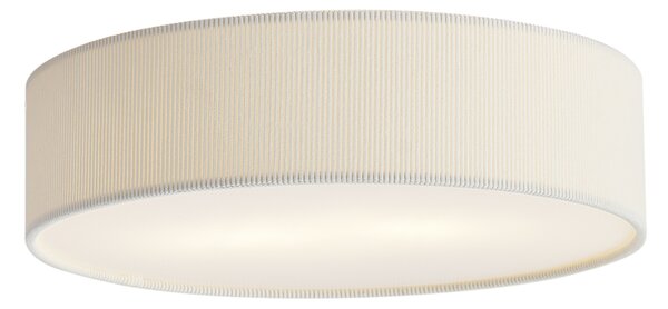 Nowoczesna lampa sufitowa biała z aksamitnym abażurem 38 cm 2-źródła światła - Luz