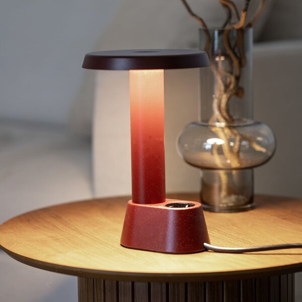 Lampa Stołowa NOMAD COLLECTION, NOMAD LAMP 01, ściemnialny, czerwony, salon, aluminium, design