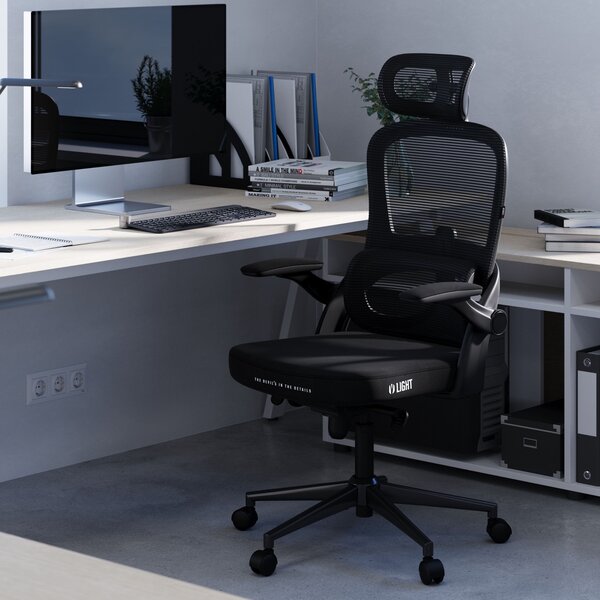 Ergonomiczny fotel do pracy w biurze Diablo V-Light czarny