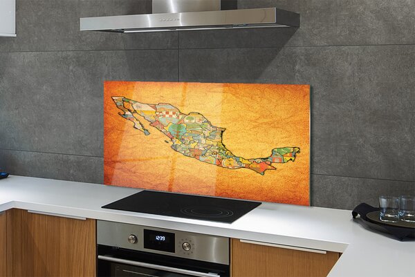 Panel nad Blat Kuchenny Kolorowa Mapa Kontynentów