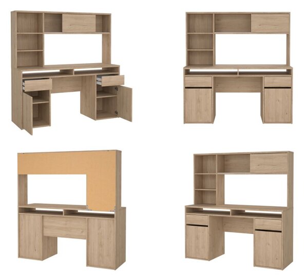 Biurko z nadstawką Function Plus 149 cm jackson hickory
