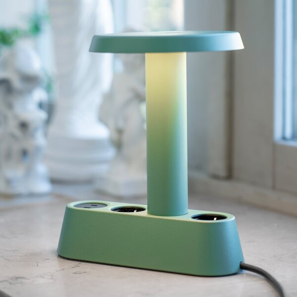 Lampa Stołowa NOMAD COLLECTION, NOMAD LAMP 01, ściemnialny, zielony, salon, aluminium, design