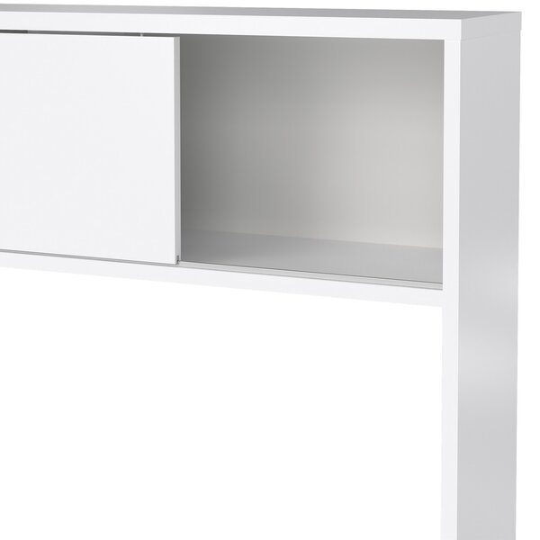 Biurko w połysku z nadstawką Function Plus 149 cm biały