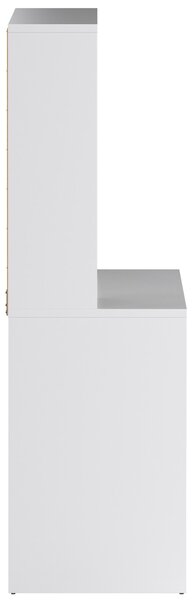 Biurko w połysku z nadstawką Function Plus 149 cm biały