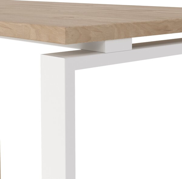 Biurko narożne z kontenerkiem Sign biały mat/jackson hickory