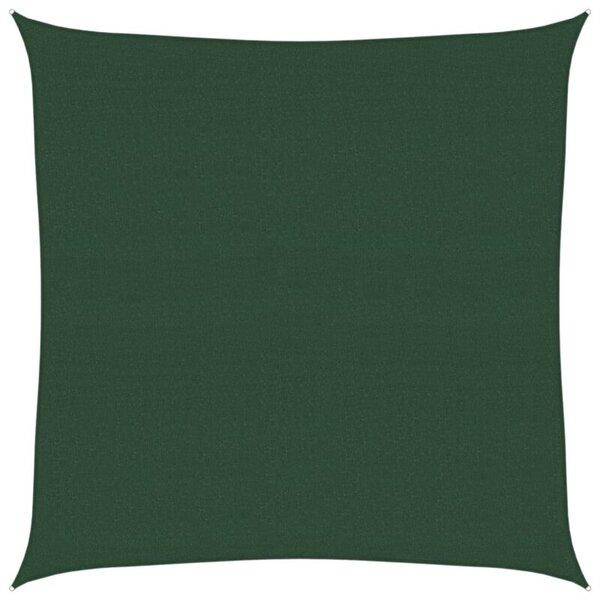 Żagiel przeciwsłoneczny, 160 g/m², ciemnozielony, 4x4 m, hdpe