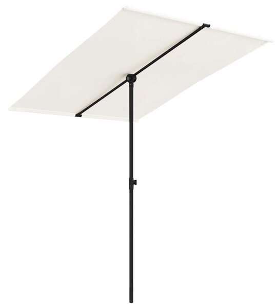 Parasol ogrodowy na aluminiowym słupku, 2x1,5 m, piaskowy