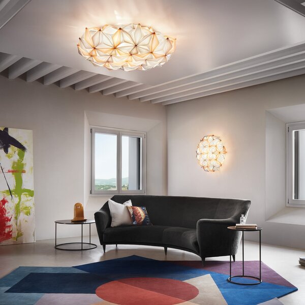 Lampa Sufitowa Slamp, La Vie, ściemnialny, beżowy, salon, tworzywo sztuczne, design