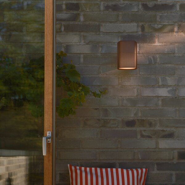 Zewnętrzna Lampa Nordlux, Sidara, ściemnialny, brąz rdzawy, balkon, aluminium, nowoczesny
