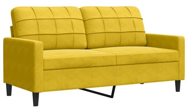 Sofa 2-osobowa, Å¼Ã³Åta, 140 cm, tapicerowana aksamitem