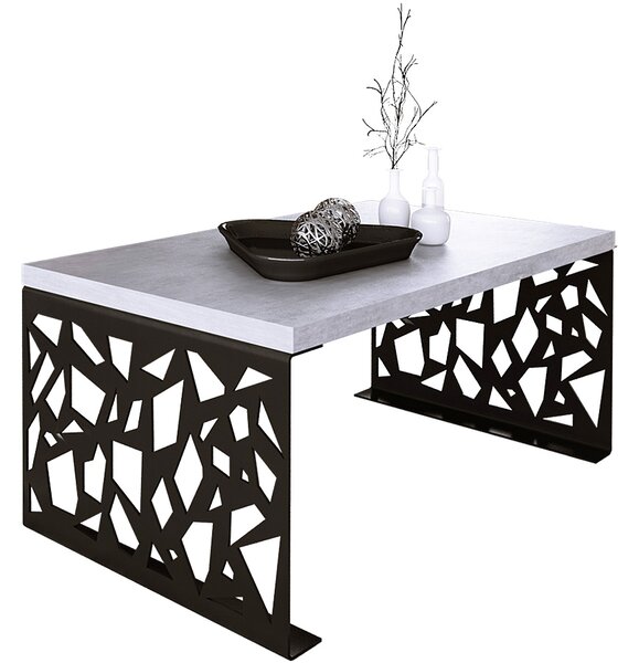 Nowoczesny stolik kawowy czarny + beton B1-L35