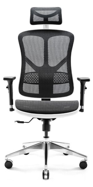 Fotel ergonomiczny Diablo V-Basic: biało-czarny