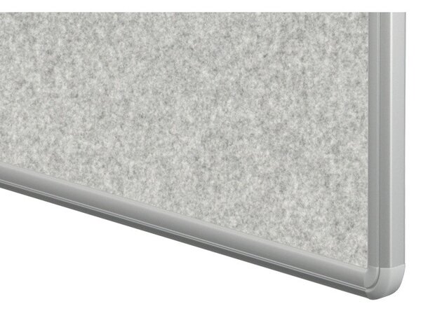Tablica tekstylna ekoTAB w aluminiowej ramie, 900 x 600 mm, szara