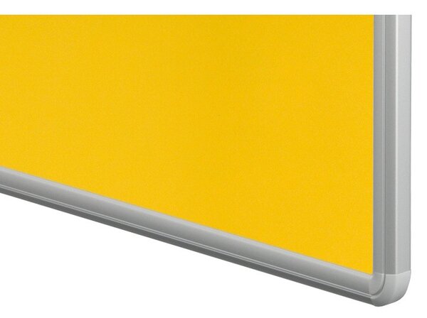 Tablica tekstylna ekoTAB w aluminiowej ramie, 900 x 600 mm, żółta
