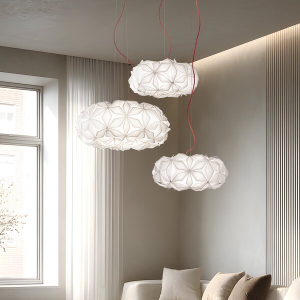 Lampa Wisząca Slamp, C'EST LA VIE, ściemnialny, biały, salon, tworzywo sztuczne, design