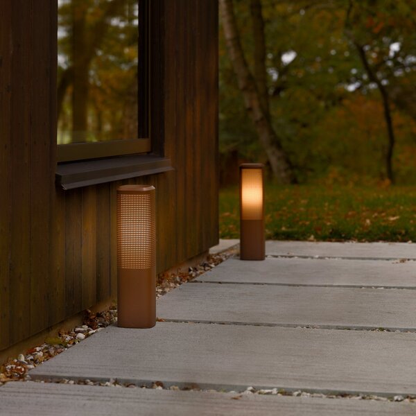 Zewnętrzna Lampa Nordlux, Sidara, ściemnialny, brąz rdzawy, aluminium, nowoczesny