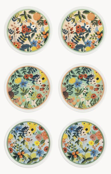 Komplet talerzy z porcelany Fiori Frida, 6 elem