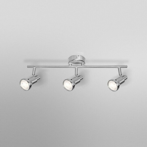 OSRAM Reflektor sufitowy OSRAM, srebrny, metalowy, 3-punktowa GU10-LED 2700 K, chromowy / srebrny, aluminium
