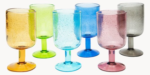 Komplet kieliszków do wina Color Bubble, 6 elem