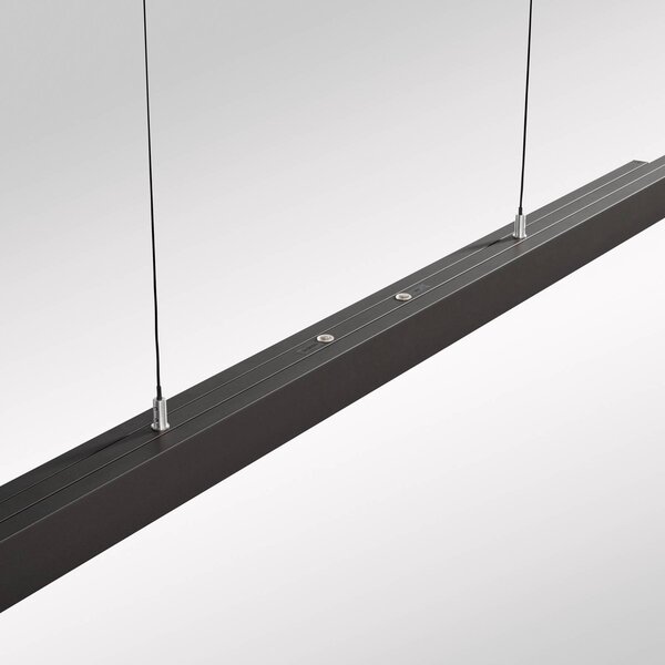 Paul Neuhaus Lampa wisząca Adriana Comfort Lift, możliwość ściemniania, aluminiowy / szary / cynkowy, salon / jadalnia, aluminium, nowoczesny