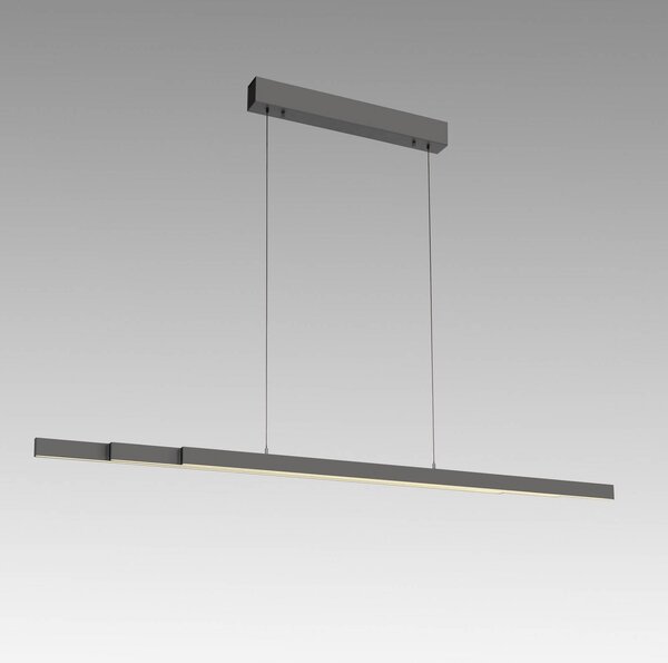 Paul Neuhaus Lampa wisząca Adriana Comfort Lift, możliwość ściemniania, aluminiowy / szary / cynkowy, salon / jadalnia, aluminium, nowoczesny