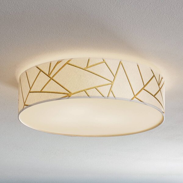 Lampa sufitowa Zulu Eko-Light, możliwość ściemniania, mosiężny / złoty, salon / jadalnia, tkanina / materiał / jedwab, nowoczesny