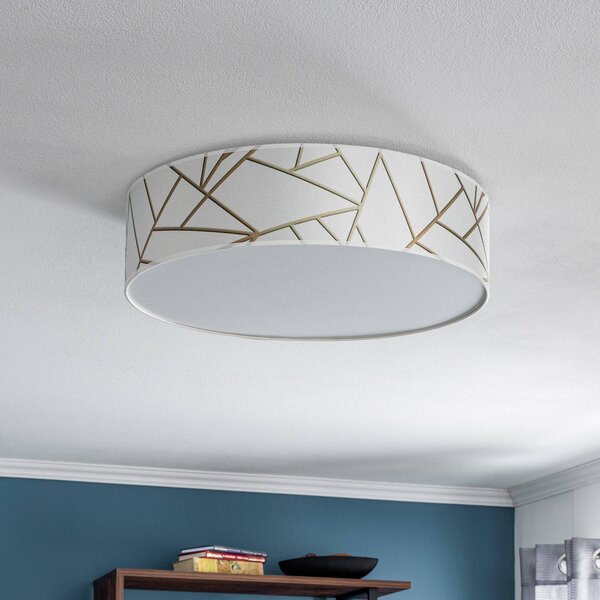 Lampa sufitowa Zulu Eko-Light, możliwość ściemniania, mosiężny / złoty, salon / jadalnia, tkanina / materiał / jedwab, nowoczesny
